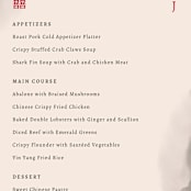 "Ink Blossoms" - Menus in Red Tone by Ani Somi - Detail