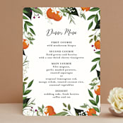 "Orange Blossoms" - Menus in Pearl by Susan Moyal - Front