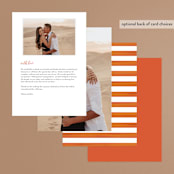 "Orange Blossoms" - Menus in Pearl by Susan Moyal - Back of Card Options