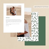 "Floral Wreath" - Menus in Fresh by Kelly Schmidt - Back of Card Options