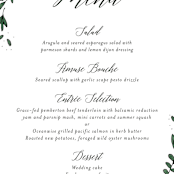"Floral Wreath" - Menus in Fresh by Kelly Schmidt - Detail