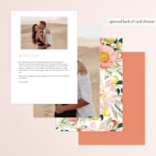 "Spring Blooms" - Menus in Blush by Susan Moyal - Back of Card Options