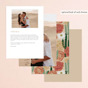 "boho desert" - Menus in Sand by Cass Loh - Back of Card Options