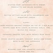 "New Blossoms" - Menus in Peach by Olivia Raufman - Detail