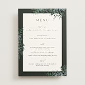 "Juniper" - Menus in Emerald by Kate Ahn - Front