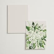 "Soft Sprigs" - Menus in Champagne by Jennifer Postorino - Back of Card Options