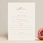 "Swept Away" - Menus in Petal by Leah Bisch - Front