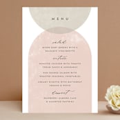 "Arched" - Menus in Carnation by Brianne Larsen - Front