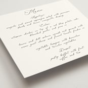 "Poem" - Menus in Snow by Maja Cunningham - Detail