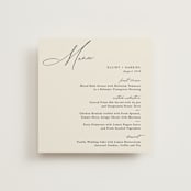 "Scripted Names" - Menus in Ecru by Hooray Creative - Front