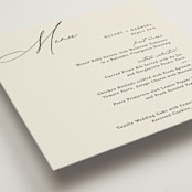 "Scripted Names" - Menus in Ecru by Hooray Creative - Detail