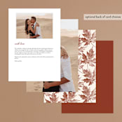 "Leaf Print" - Menus in Rust by Katharine Watson - Back of Card Options
