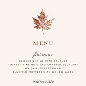 "Leaf Print" - Menus in Rust by Katharine Watson - Detail