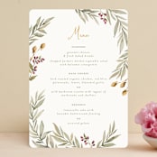 "Summer Love" - Menus in Sunflower by Wildfield Paper Co - Front