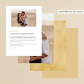 "Summer Love" - Menus in Sunflower by Wildfield Paper Co - Back of Card Options