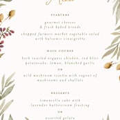 "Summer Love" - Menus in Sunflower by Wildfield Paper Co - Detail