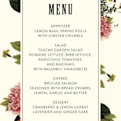 "Vintage Garden Invite" - Menus in Vintage Beige by Alisa Wismer - Detail