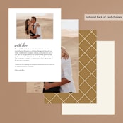 "Painted Ferns" - Menus in Cream by Amy Kross - Back of Card Options