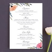"Romantic Watercolor Flora" - Menus in Dhalia by Petra Kern - Front
