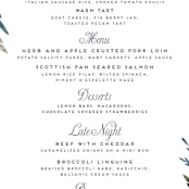 "Romantic Watercolor Flora" - Menus in Dhalia by Petra Kern - Detail