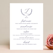 "United" - Menus in Cobalt by Susan Brown - Front