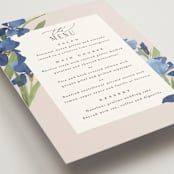 "Irises" - Menus in Natural by Everett Paper Goods - Detail
