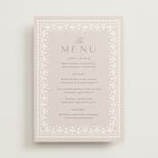 "Lace Trim" - Menus in Cream by Kristen Smith - Front