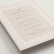 "Lace Trim" - Menus in Cream by Kristen Smith - Detail