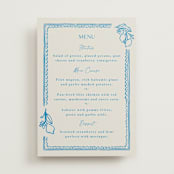 "Mediterraneo" - Menus in Ocean by Pati Cascino - Front
