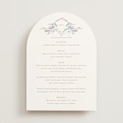 "Vintage Whimsy" - Menus in Peony by Corinne Malesic - Front