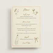 "Handwritten Letter" - Menus in Butterscotch by Helena Vitto - Front