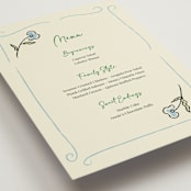 "The Pairfect" - Menus in Waterlily by Helena Vitto - Detail