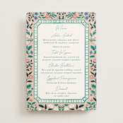 "Le Jardin" - Menus in Petal by Elly - Front