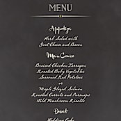 "Plentiful Blossoms" - Menus in Soft Peach by Faith Harlow - Detail