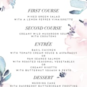 "Florista Modernista" - Menus in Azalea by Petra Kern - Detail