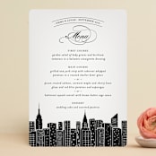"Big City - New York City" - Menus in Light Taupe by Hooray Creative - Front