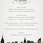 "Big City - New York City" - Menus in Light Taupe by Hooray Creative - Detail