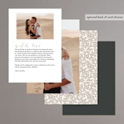 "Alabaster Florals" - Menus in Slate by Jennifer Wick - Back of Card Options