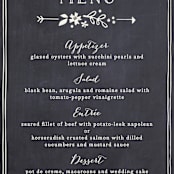 "Alabaster Florals" - Menus in Slate by Jennifer Wick - Detail