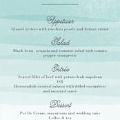 "Old Post Road" - Menus in Sea Salt by Jennifer Wick - Detail