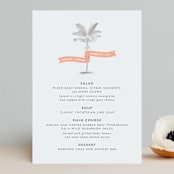 "Palm" - Menus in Salmon by Lauren Chism - Front