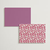 "Gather" - Menus in Lilac by Susan Moyal - Back of Card Options