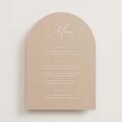 "Ophelia" - Menus in Dusty Rose by Kelly Schmidt - Front
