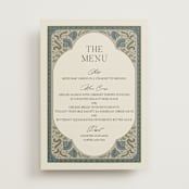 "Century" - Menus in Robins Egg by Jen Owens - Front