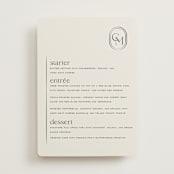 "Modern Monogram" - Menus in Latte by Jackie Crawford - Front