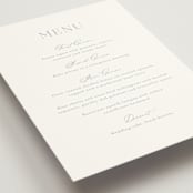 "Modern Air" - Menus in Dusty Blue by Stacey Meacham - Detail