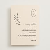 "Script and Monogram" - Menus in Sand by Carolyn MacLaren - Front