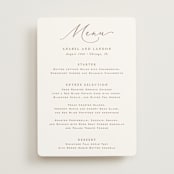 "Luxe script" - Menus in Pearl by Hooray Creative - Front