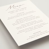 "Luxe script" - Menus in Pearl by Hooray Creative - Detail
