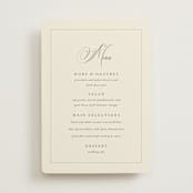 "Wonderful Tonight" - Menus in Oreo Creme by Design Lotus - Front